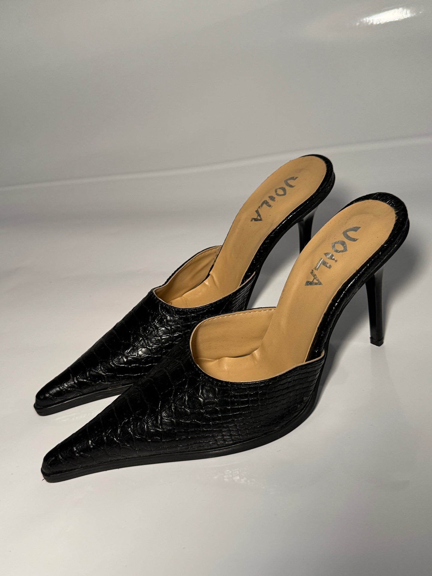 VOILA SNAKESKIN HEELS